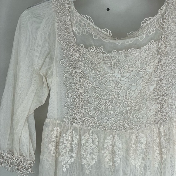 Free People Sheer Lace Mini Dress - Picture 3 of 6